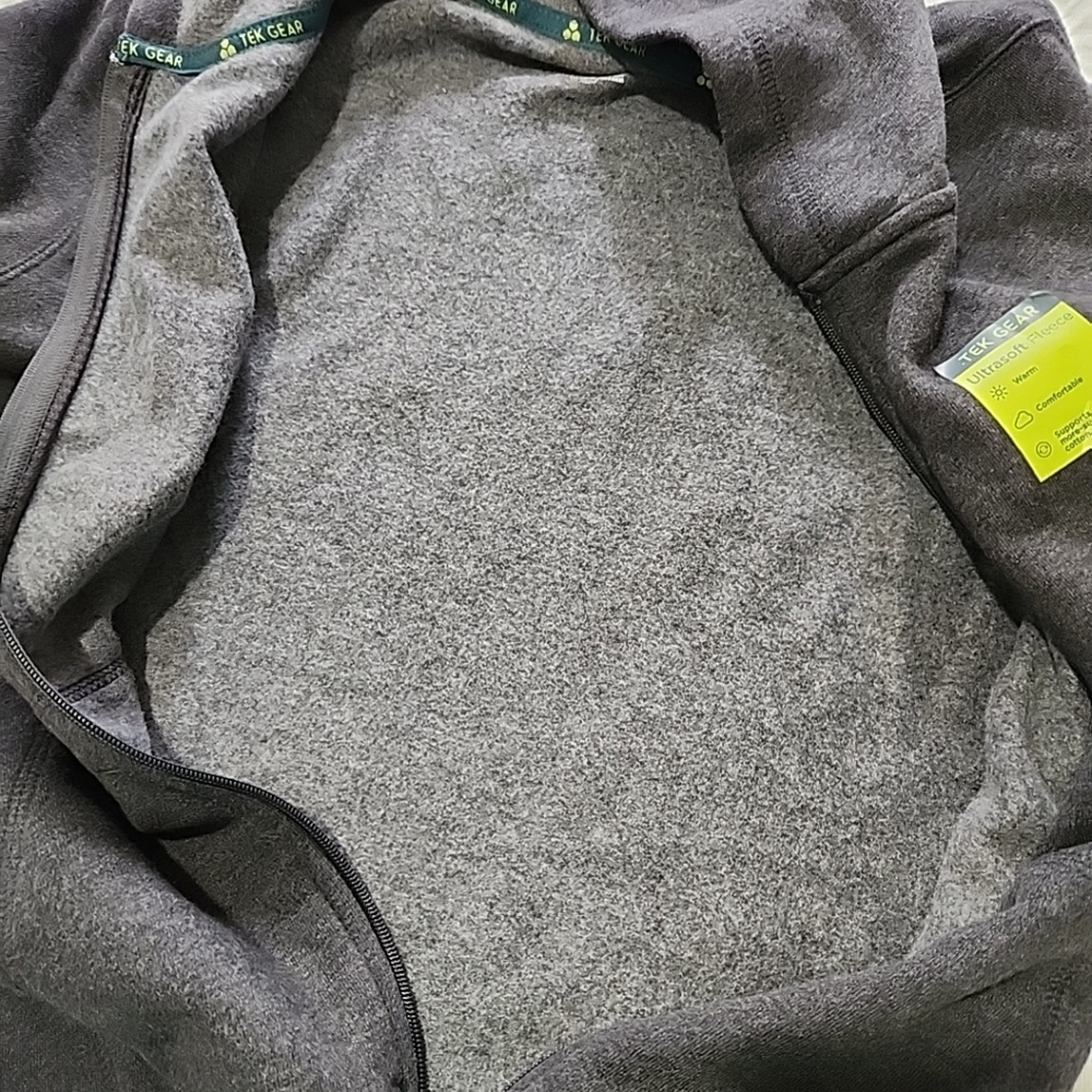 Tek Gear Sweatshirt For Kids Size Medium Color Charcoal Gray With Pockets B6 - Picture 5 of 12